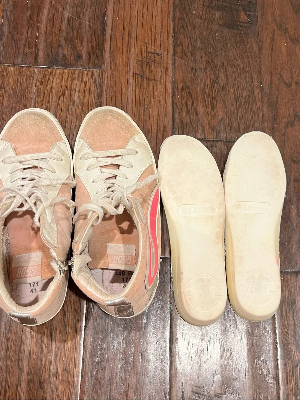 Golden Goose Blush Pink Suede High-Top Sneakers